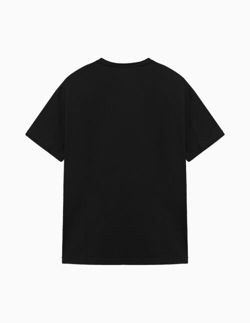 Roll neck embroidered shell Tee UNI BLACK - Image 4