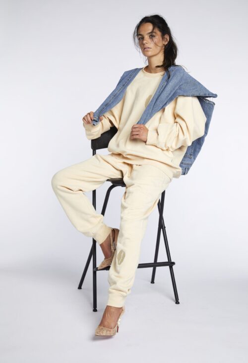 Embroidered Shell sweatpants UNI BEIGE - Image 2