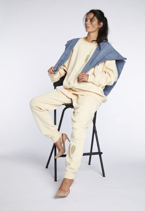 Embroidered Shell sweatpants UNI BEIGE - Image 5