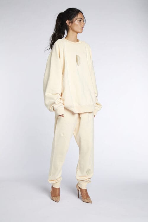 Embroidered Shell sweatpants UNI BEIGE - Image 3