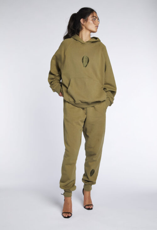 Embroidered Shell sweatpants ARMY - Image 8