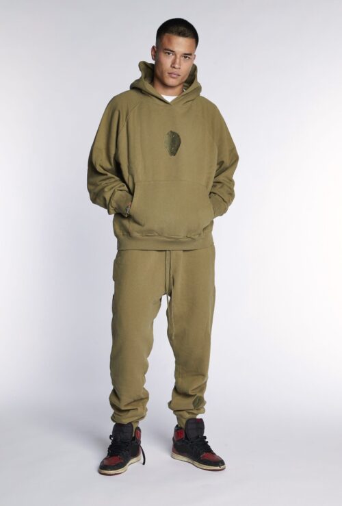 Embroidered Shell sweatpants ARMY - Image 4